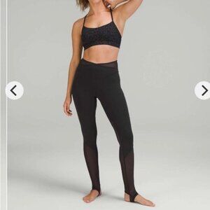 Lululemon 2022 Nulu and Crisscross Mesh Stirrup Tight Woman 4 Black Ballet Gym